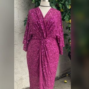 ASOS curve NWT 18 Sequin Kimono dress